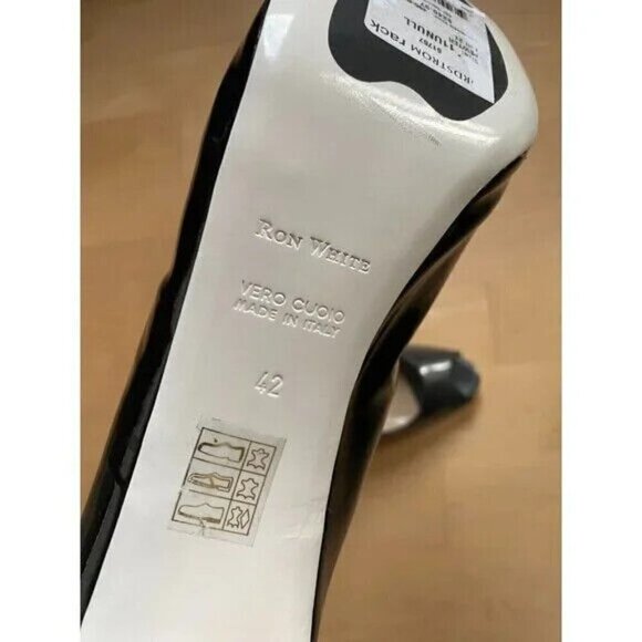 Ron White "Bonnie" Peep Toe Pewter Stiletto Heel BNWT Italy - Picture 8 of 10